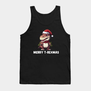 Merry T-Rexmas | Dinosaur t-shirt Tank Top